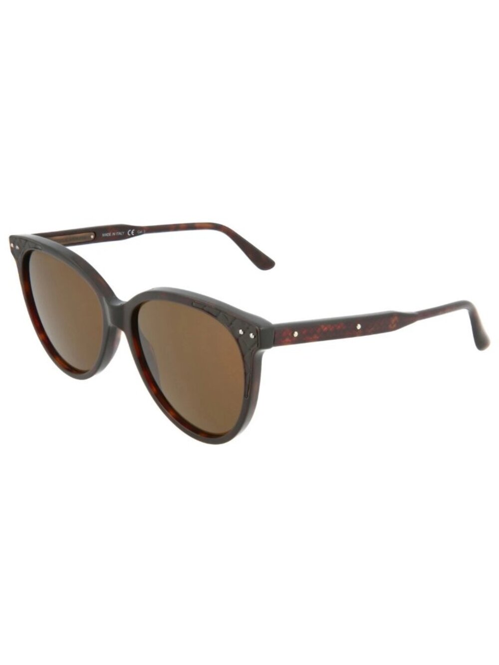 New Bottega Veneta Women's Sunglasses Cat Eye Acetate Frame Havana Havana Brown